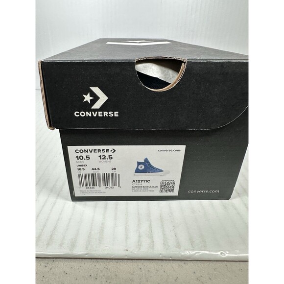 Sz 10.5 Converse Chuck Taylor All Star HI Top Heavy Canvas Lakeside Blue A12711C - Picture 9 of 9